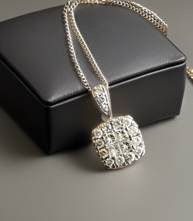 Silver diamond necklace | Vinted