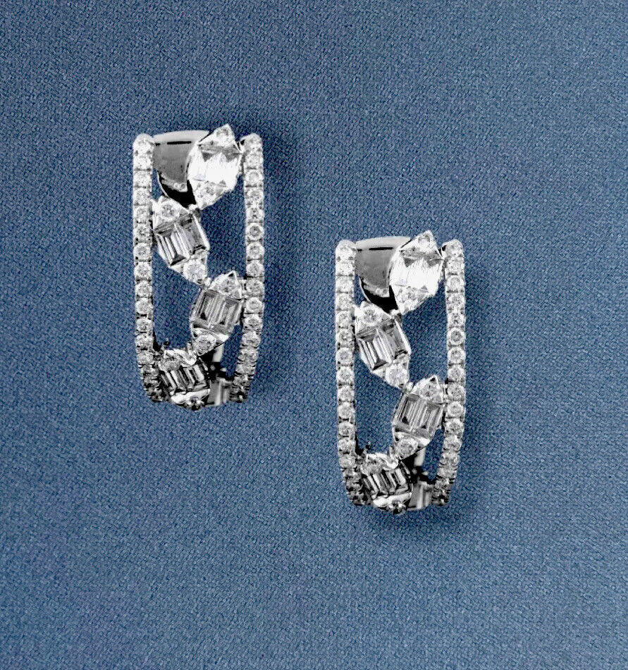 1.44ct Diamond Stud Earrings 4 Claw 18ct White Gold